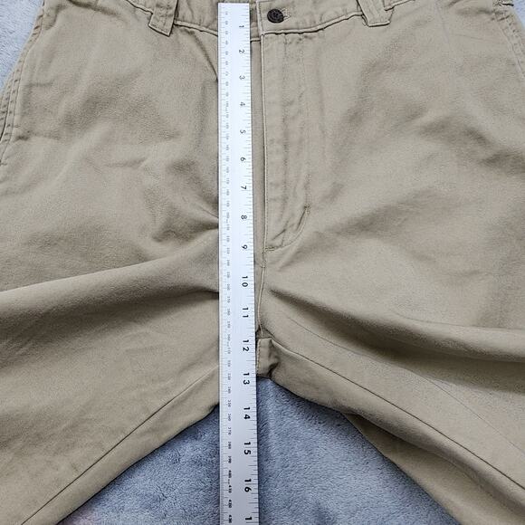 Vintage Woolrich Pants Mens 34/30* Tan Khaki Flat Front Straight Cotton Casual - Picture 10 of 13